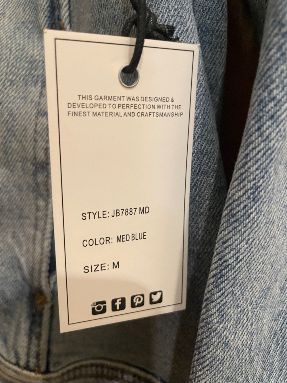 NWT Judy Blue Denim Jacket Faded Light Wash - Picture 5 of 8